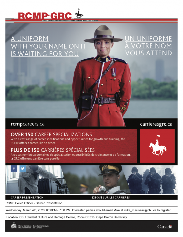 RCMP Career Presentation - Cape Breton University : Cape Breton University